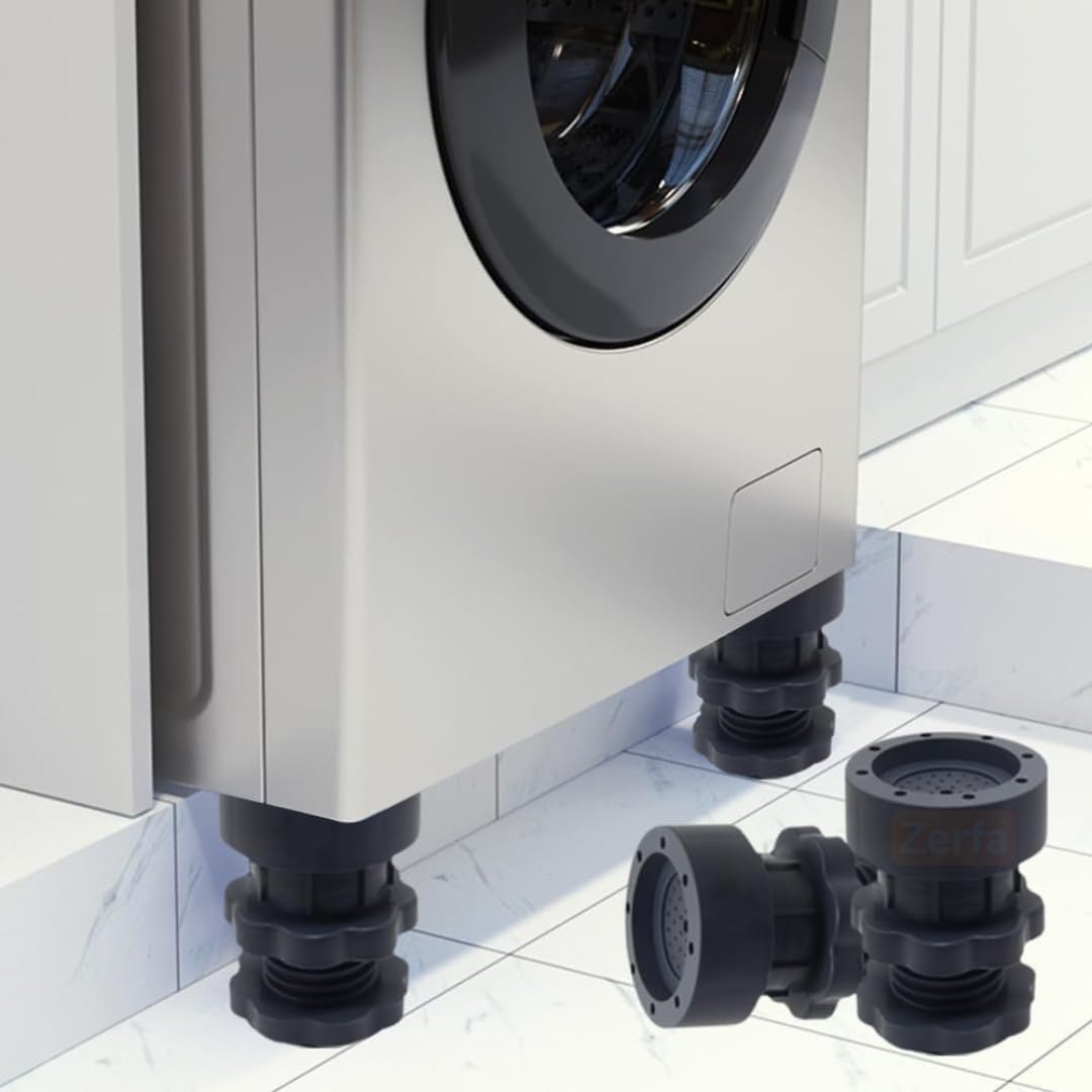 Height Adjustment Washing Machine Stand with Anti Vibration Pads.