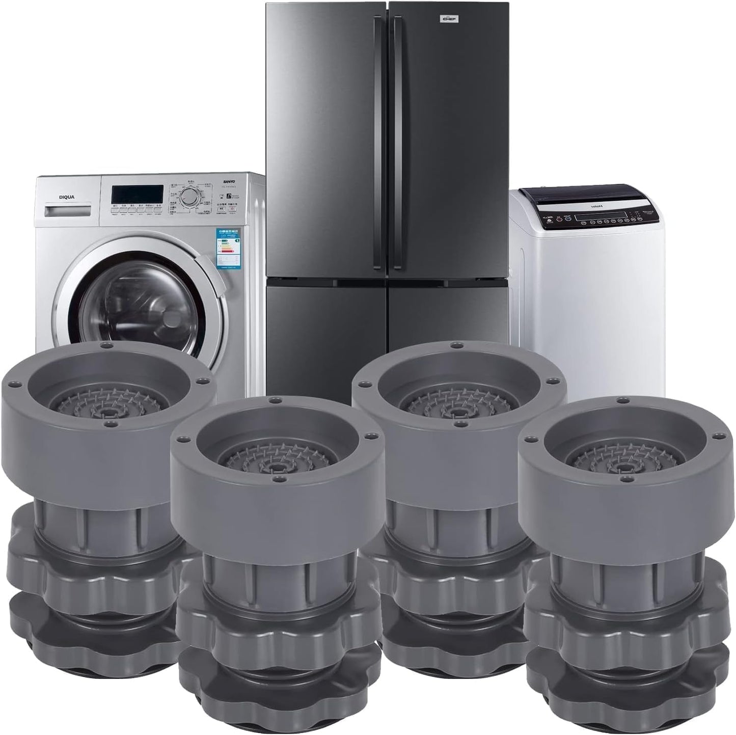 Height Adjustment Washing Machine Stand with Anti Vibration Pads.