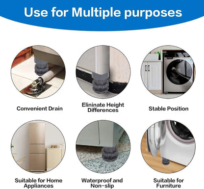 Height Adjustment Washing Machine Stand with Anti Vibration Pads.