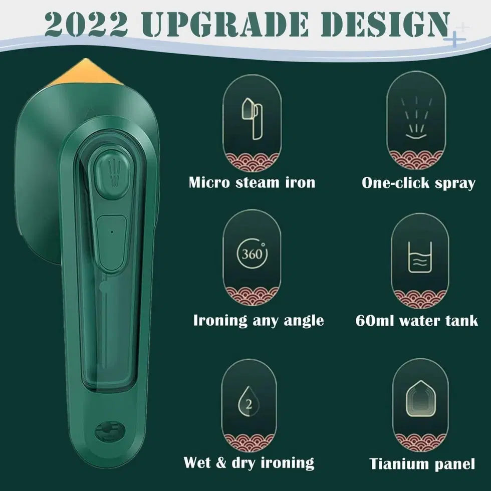 Portable Iron Travel Steamer for Clothes Dry And Wet Ironing.