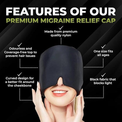 Migraine Relief Cap Headaches, Sinuses, Tension Relief and Headache Relief.